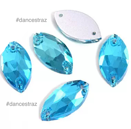 Стразы пришивные, Horse Eye, Aquamarine, A3-P13, 9*18mm, (500 ea/pkg), A3 (F2)