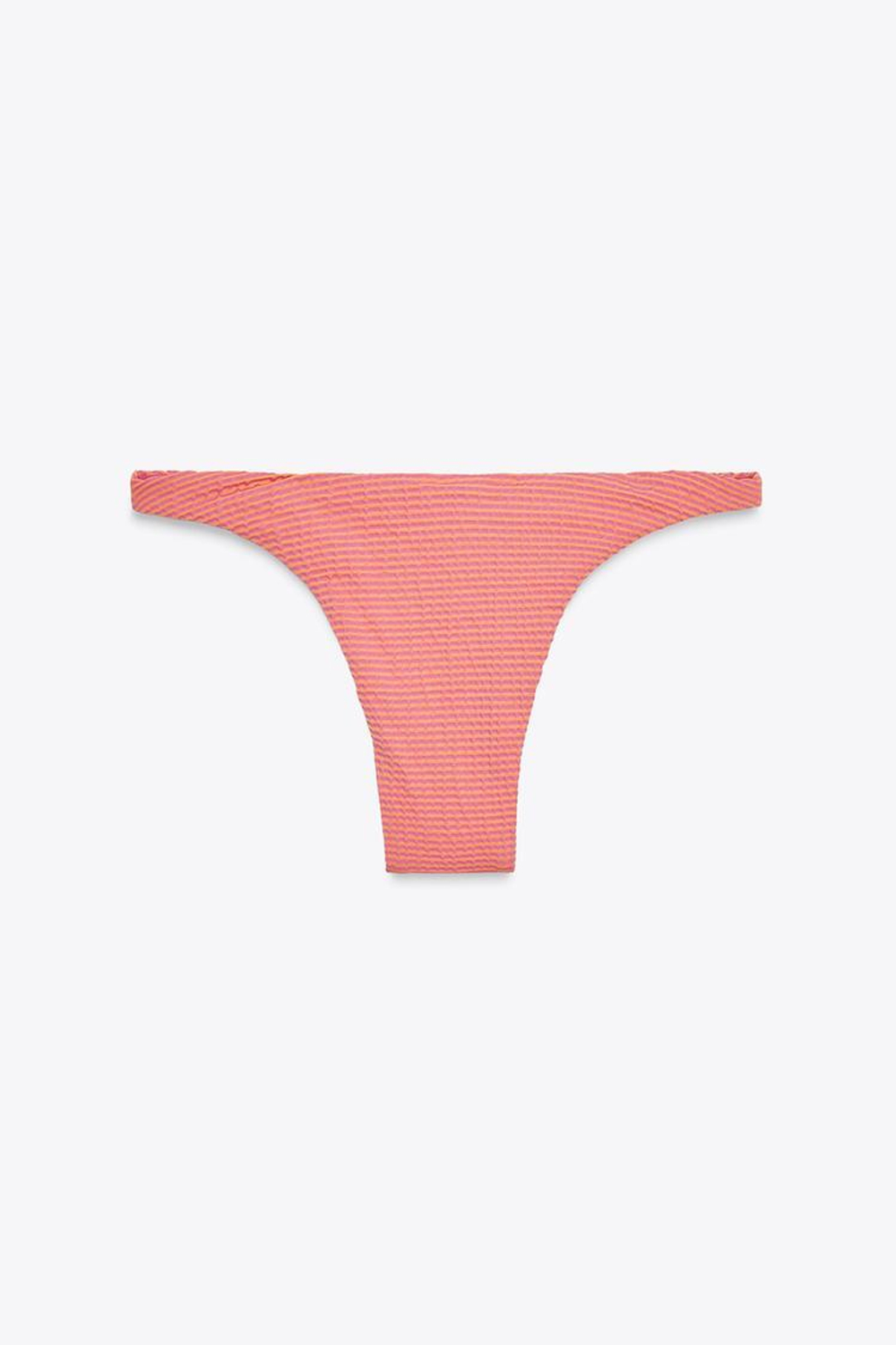 ZARA ТРУСЫ-БИКИНИ В ПОЛОСКУ, РОЗОВЫЙ