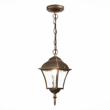 Светильник уличный подвесной 1*E27 SL082.203.01 бронза/прозрачный Domenico ST-Luce