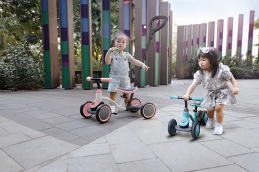 Беговел-каталка Globber Learning Bike 3 в 1 White-Pastel Pink
