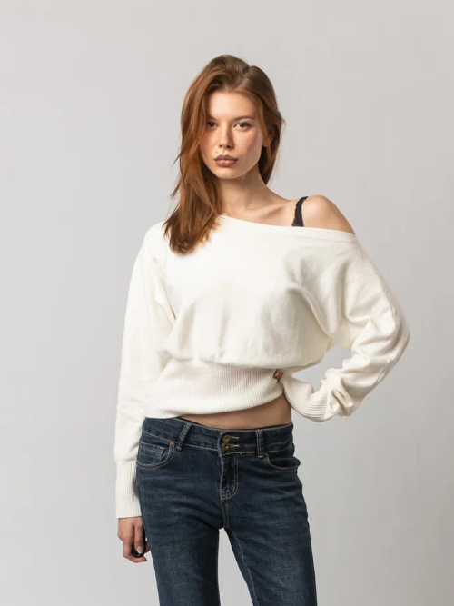 Свитер Ovum One-Shoulder Knit белый