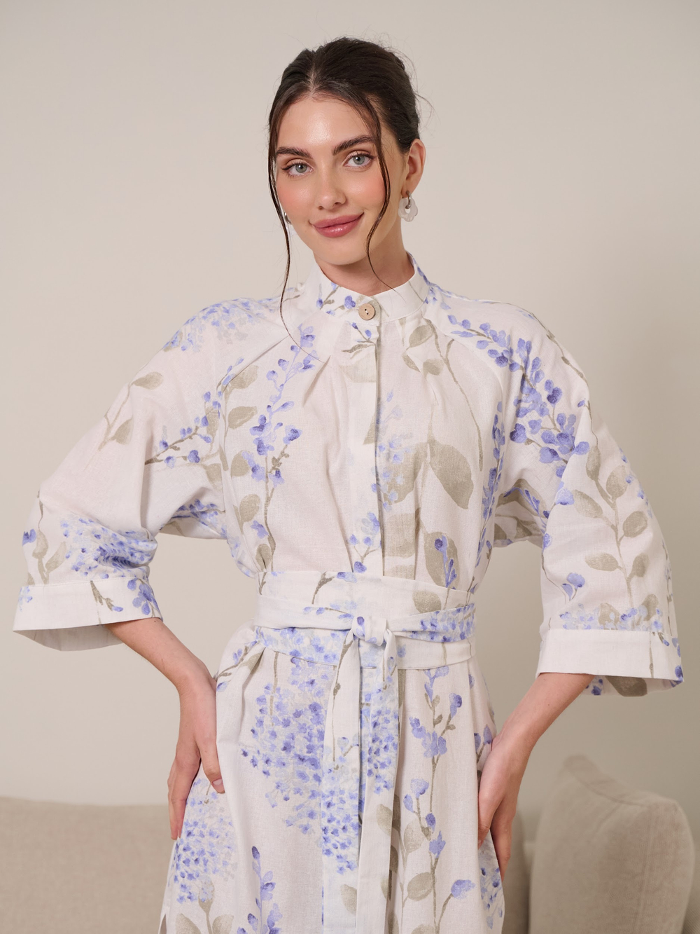 Платье кимоно с поясом