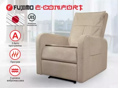 Массажное кресло реклайнер с электроприводом FUJIMO E-COMFORT CHAIR F3005 FEF Грейси, Терра, Ваниль