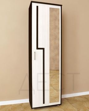 Шкаф ФИНИКС с зеркалом /600*2000*369/ правый венге / сосна астрид