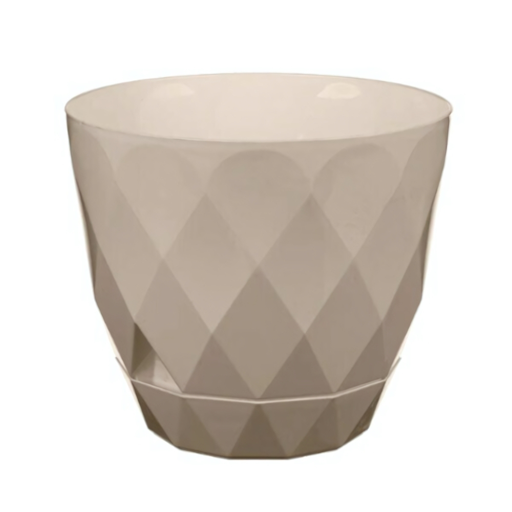 Горшок для цветов Laurel D145 мм, 1,3 л с поддоном (бежевый)