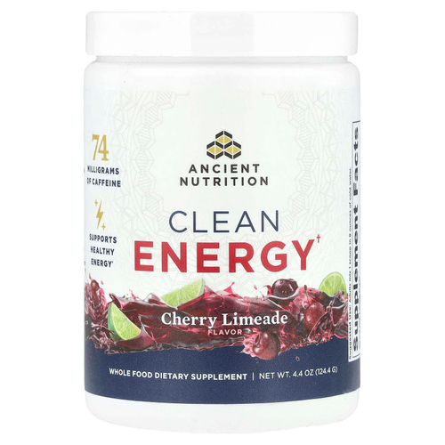 Ancient Nutrition, Clean Energy, вишневый лаймад, 124,4 г (4,4 унции)