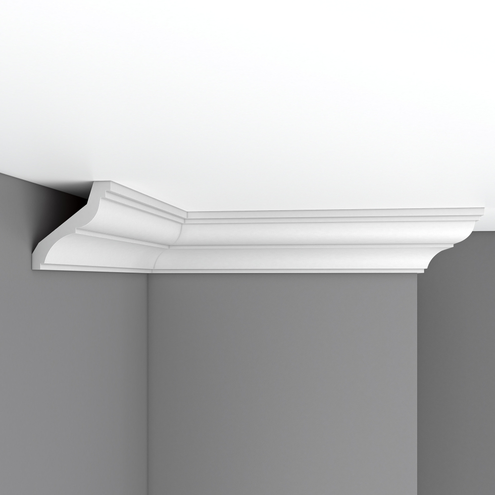 Плинтус потолочный гладкий Decomaster 96120 80х85х2400мм