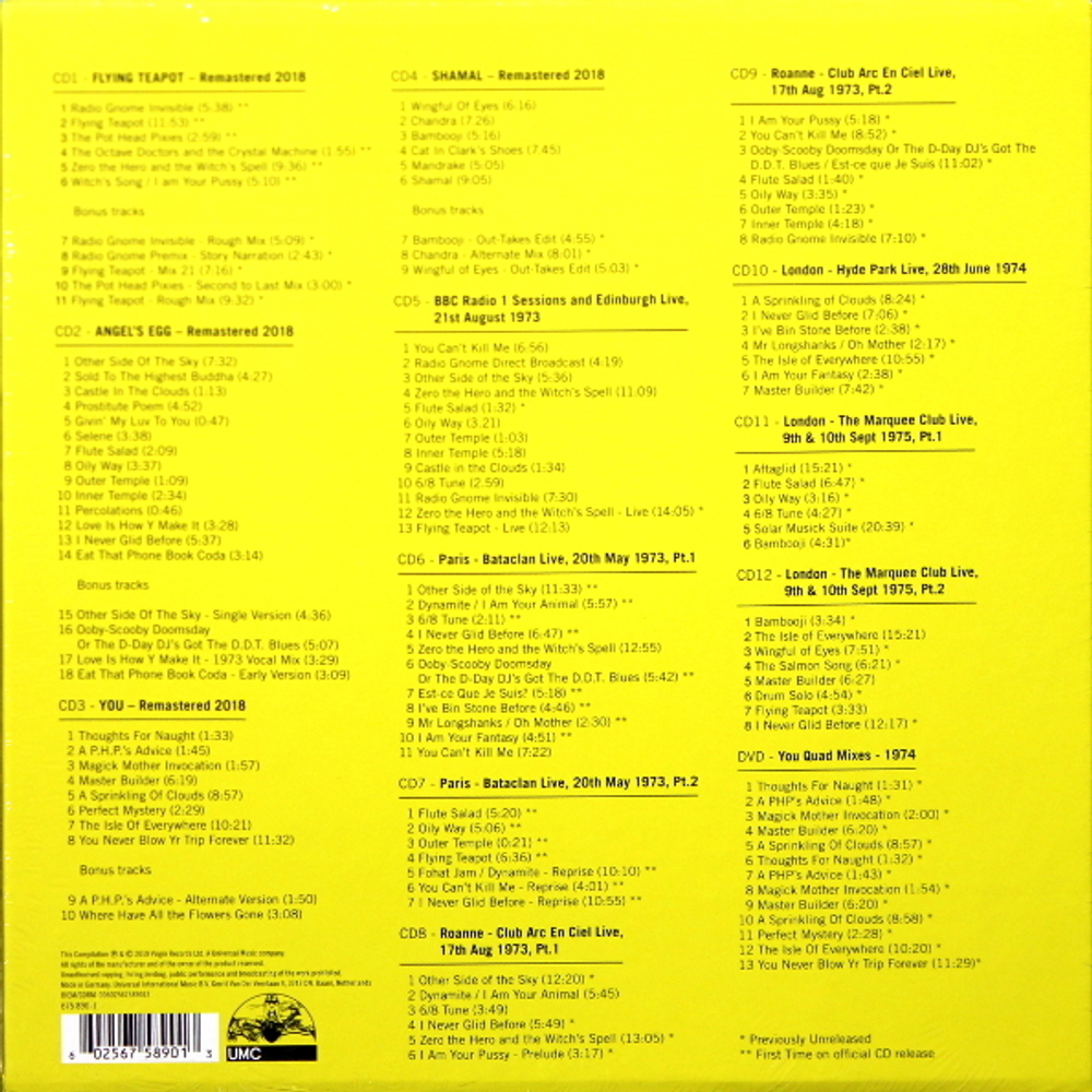 Gong / Love From The Planet Gong (Limited Edition)(12CD+DVD Audio)