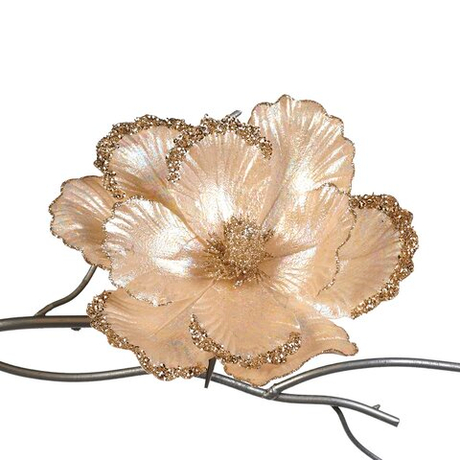 Магнолия на клипсе 2шт 23см Goodwill кремовая/шампань