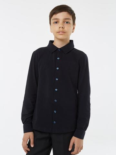 Рубашка для мальчика р-р 128, Синий 1S6-009-11811