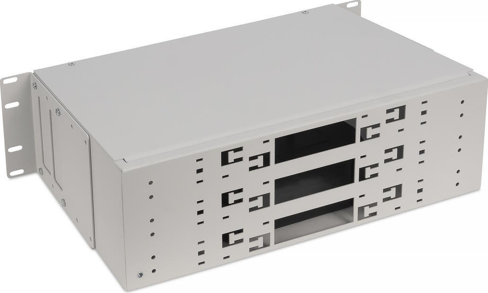 Кросс оптический стоечный  Cabeus FO-CS-19-12FP-GY