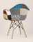 Eames DSW обивка тканевая в стиле пэчворк, ножки из массива бука