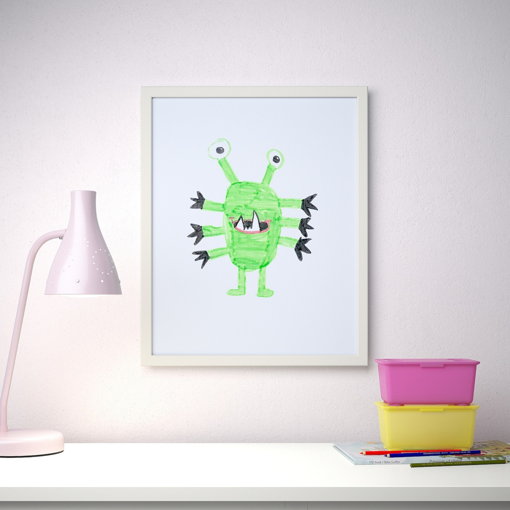 IKEA FISKBO  (ИКЕА ФИСКБО)  -  Рамка, белая, 40x50 см