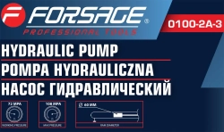 Насос гидравлический 20т (объем масла - 0.6л, давление - 630 bar ) Forsage F-0100-2A-3