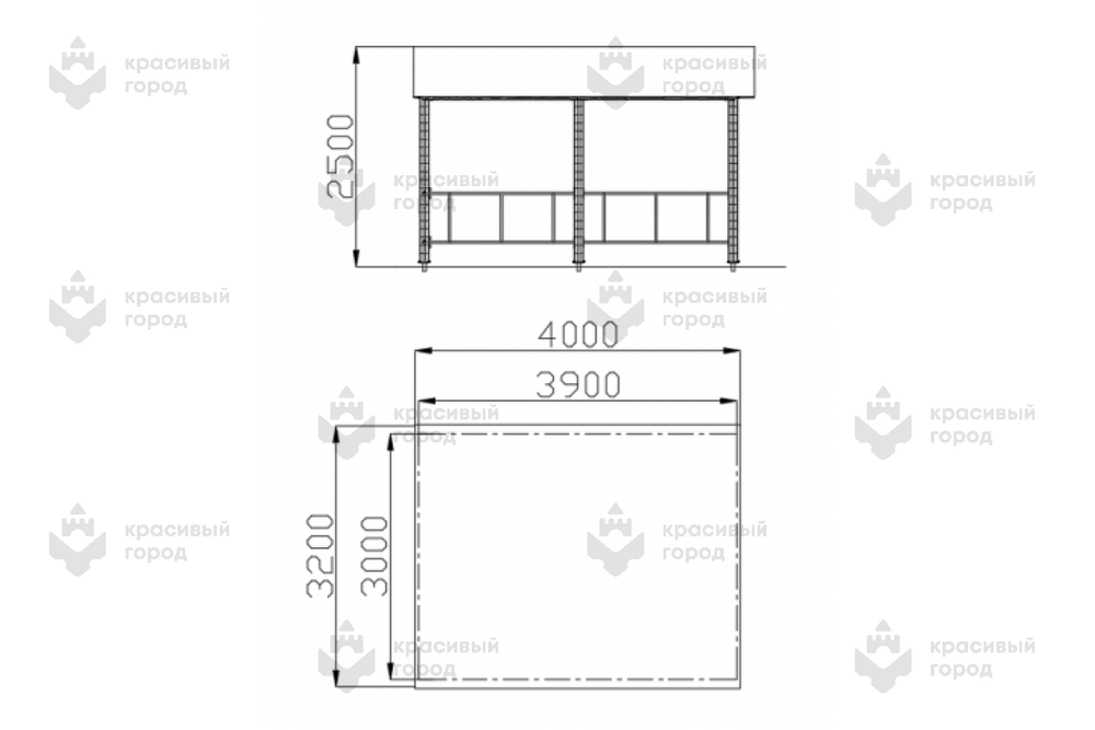 Навес для колясок на кубиках