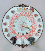 Авторские детские настенные часы с игрушками "Воспитателю" 40см