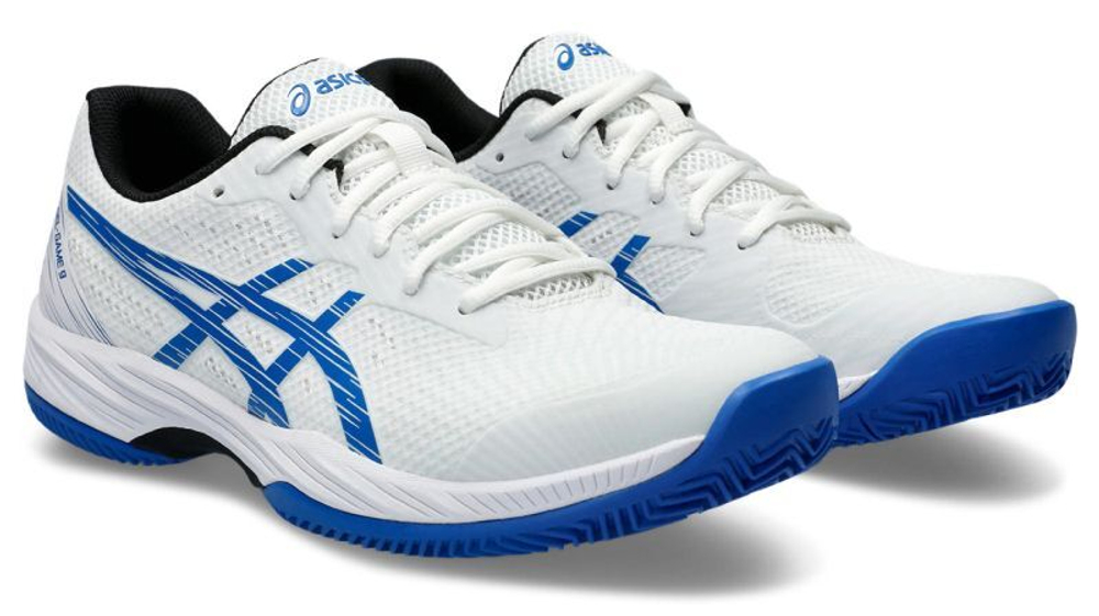 Мужские кроссовки теннисные Asics Gel-Game 9 Clay/OC - white/tuna blue