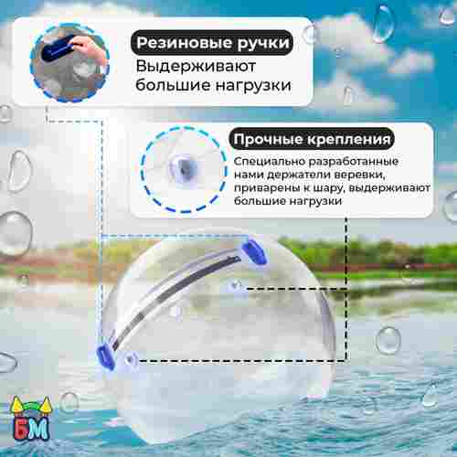 Аттракцион Водный шар ТПУ «Слеза» 2,5*2,5*2,5 м