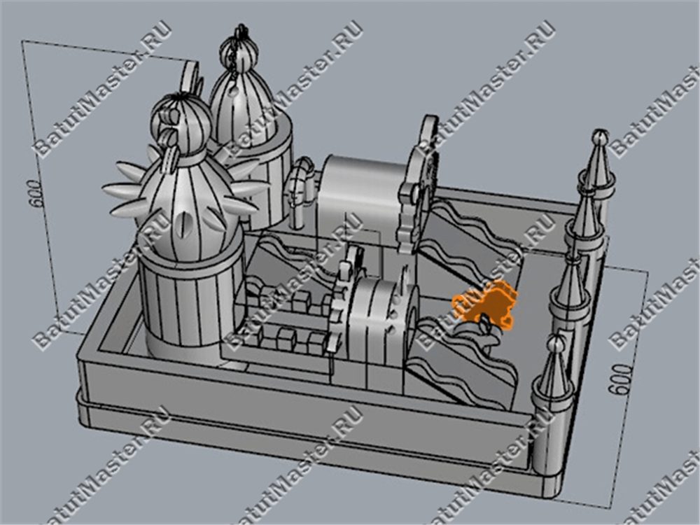 Коммерческий надувной батут "Пасхальный зайчик"