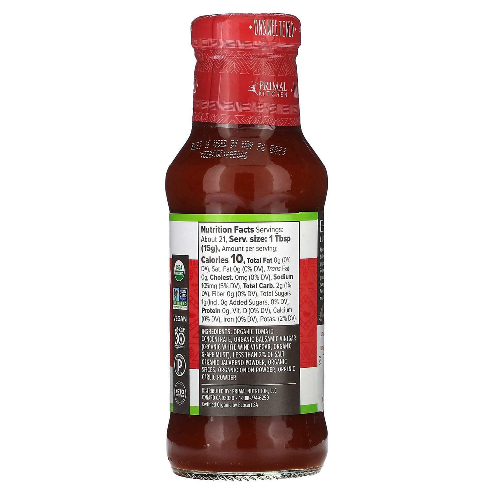 Primal Kitchen, Пряный кетчуп, органический и несладкий, 320 г (11,3 унции)