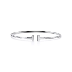 Браслет из белого золота 750 проба, Tiffany. Коллекция T narrow, 💕