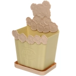 Подставка для столовых приборов SEGRETO» 23*12,5*8,5см 2секции оливковая