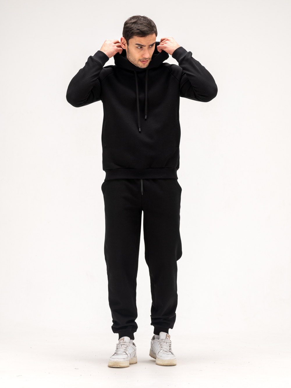 Костюм мужской спортивный теплый. Черный