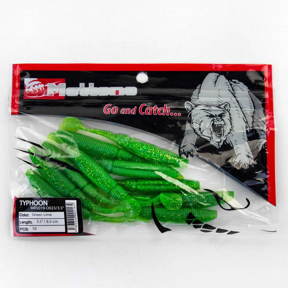 Виброхвост Mottomo Typhoon (85мм, 4гр), 10шт/уп