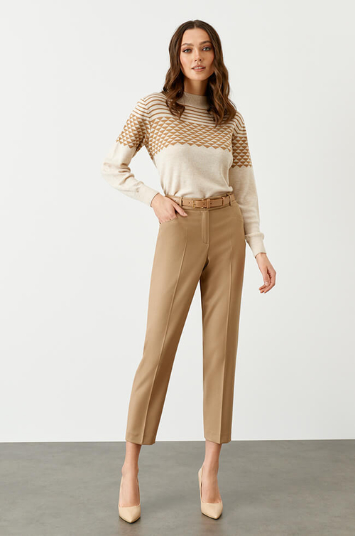 3938 Брюки женские (бежевый)