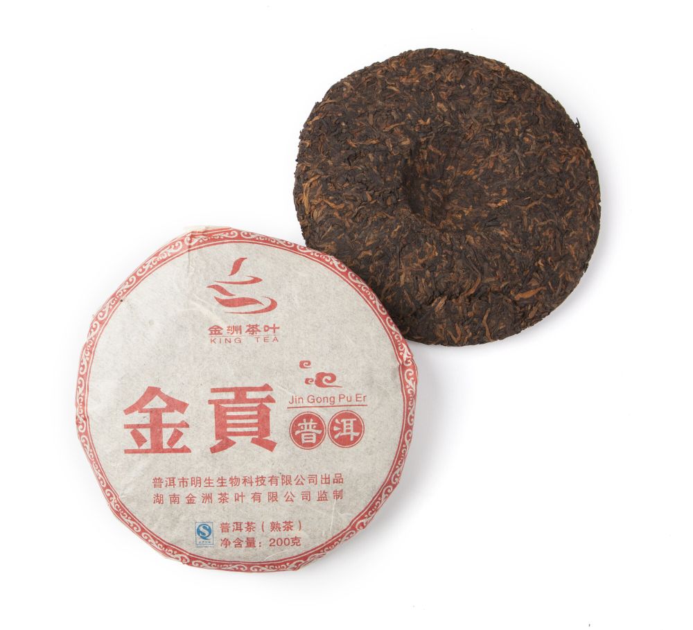 Чай шу пуэр King tea Цзинь Гун Королевская дань 200 г