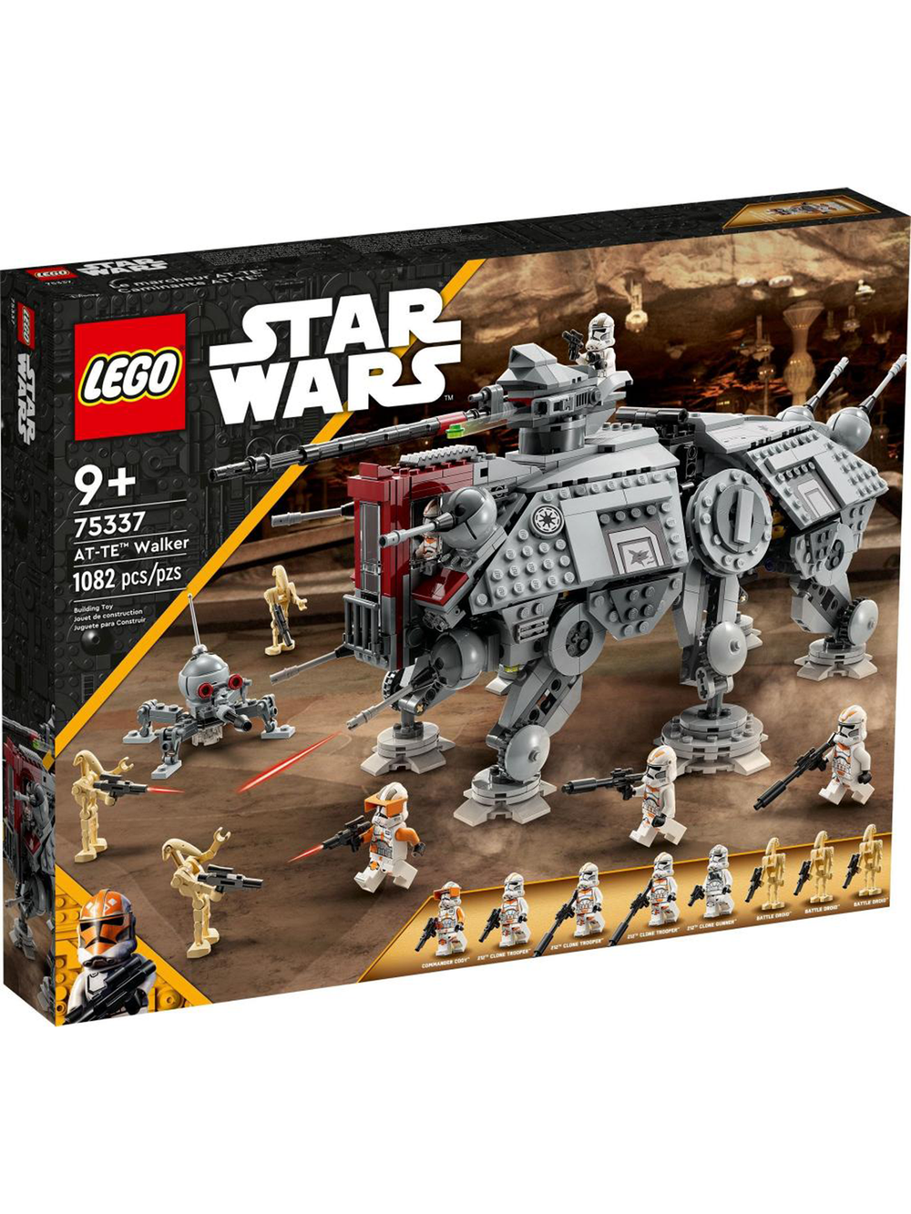 LEGO Star Wars 75337 лего Шагоход AT-TE, конструктор с минифигурками клонов, техника Звёздных войн, оригинал LEGO