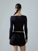 Лонгслив Fay Longsleeve Crop-top in Black