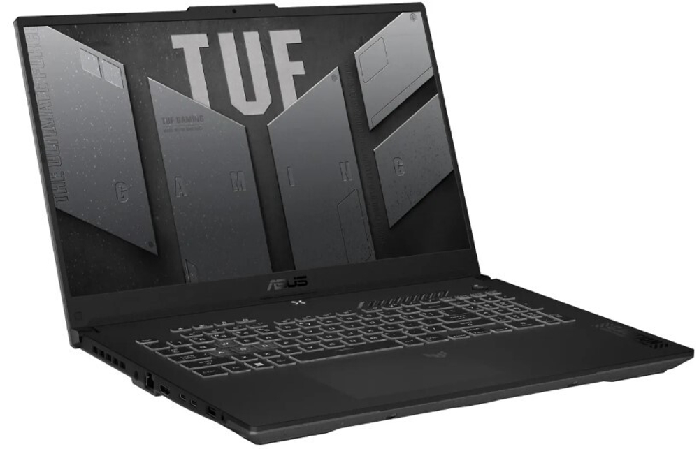 Ноутбук  ASUS TUF Gaming A17 FA707NUR-HX013 17.3 ", Ryzen 7, 16 Гб RAM, 512 Гб SSD, GeForce RTX 4050, Серый