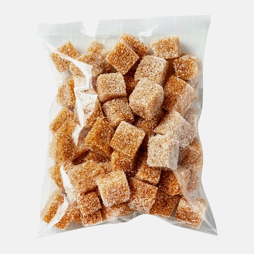 Сахар тростниковый коричневый кусковой 500г