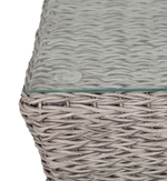 "Капучино" журнальный столик из искусственного ротанга (гиацинт), цвет серый