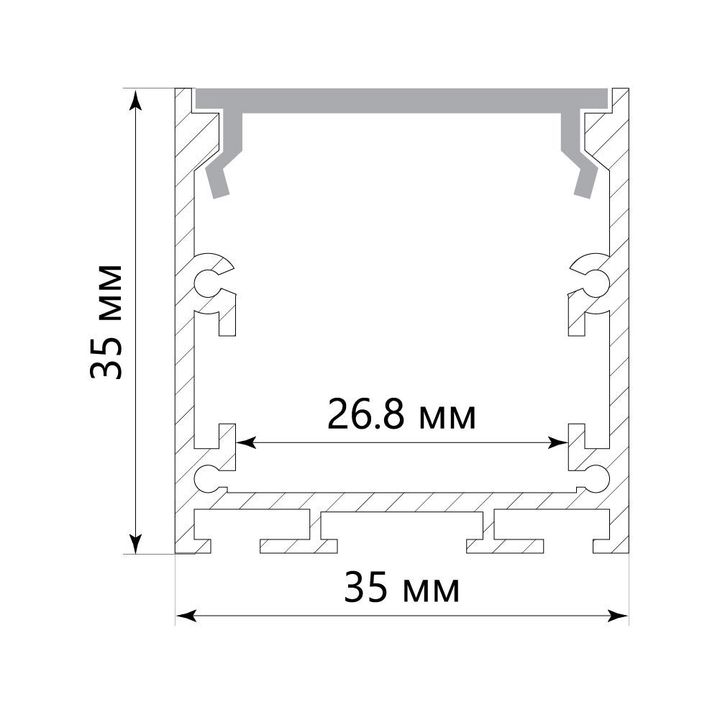 Профиль алюминиевый накладной Feron Линии света CAB256 10369
