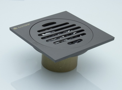 Трап прямой 10 х 10  (ГРАФИТ)  GANZER  (60/1шт)