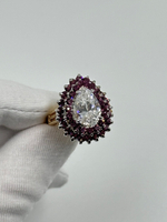 Кольцо с кристаллами