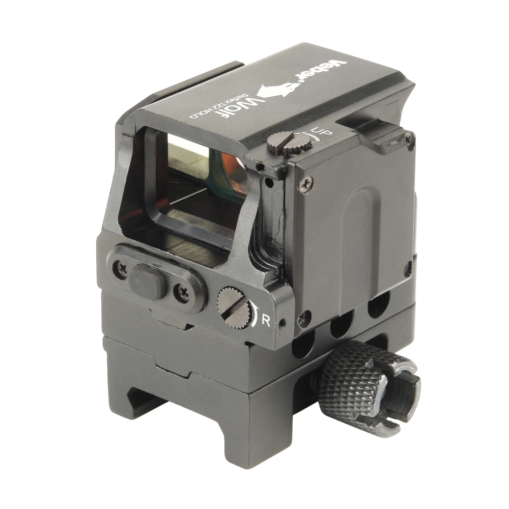 Прицел голографический Veber Wolf Reflex 122 HOLO - передний ракурс, регулировочные кольца