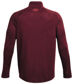 Теннисная футболка Under Armour UA Tech 2.0 1/2 Zip M - dark maroon/cordova red