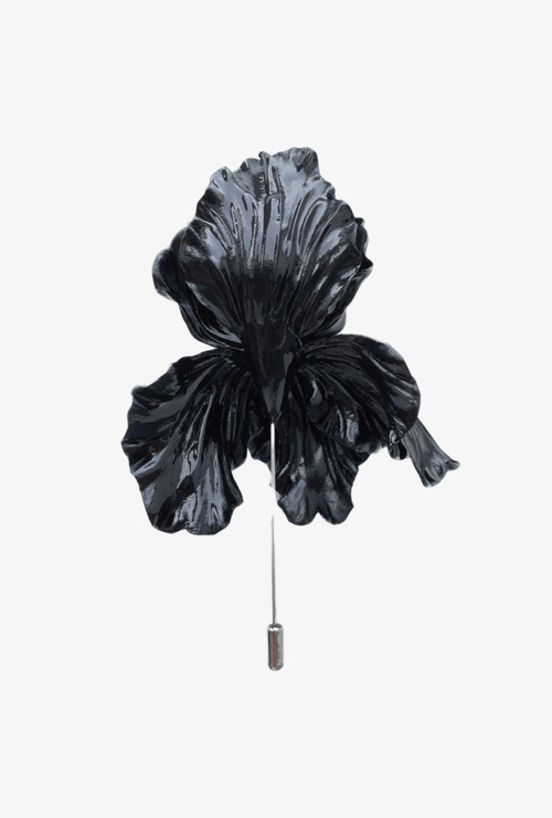 Брошь Ирис, черный