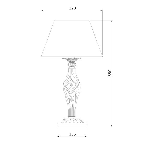 01002/1 / настольный светильник /   античная бронза