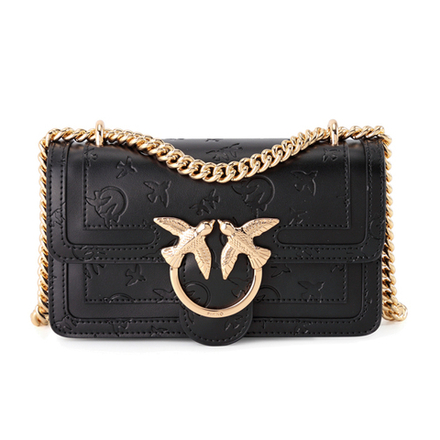 Сумка Pinko Retro Gold Messenger Shoulder Bag Small Black Gold, 1P21MM-Y65Y-Z99