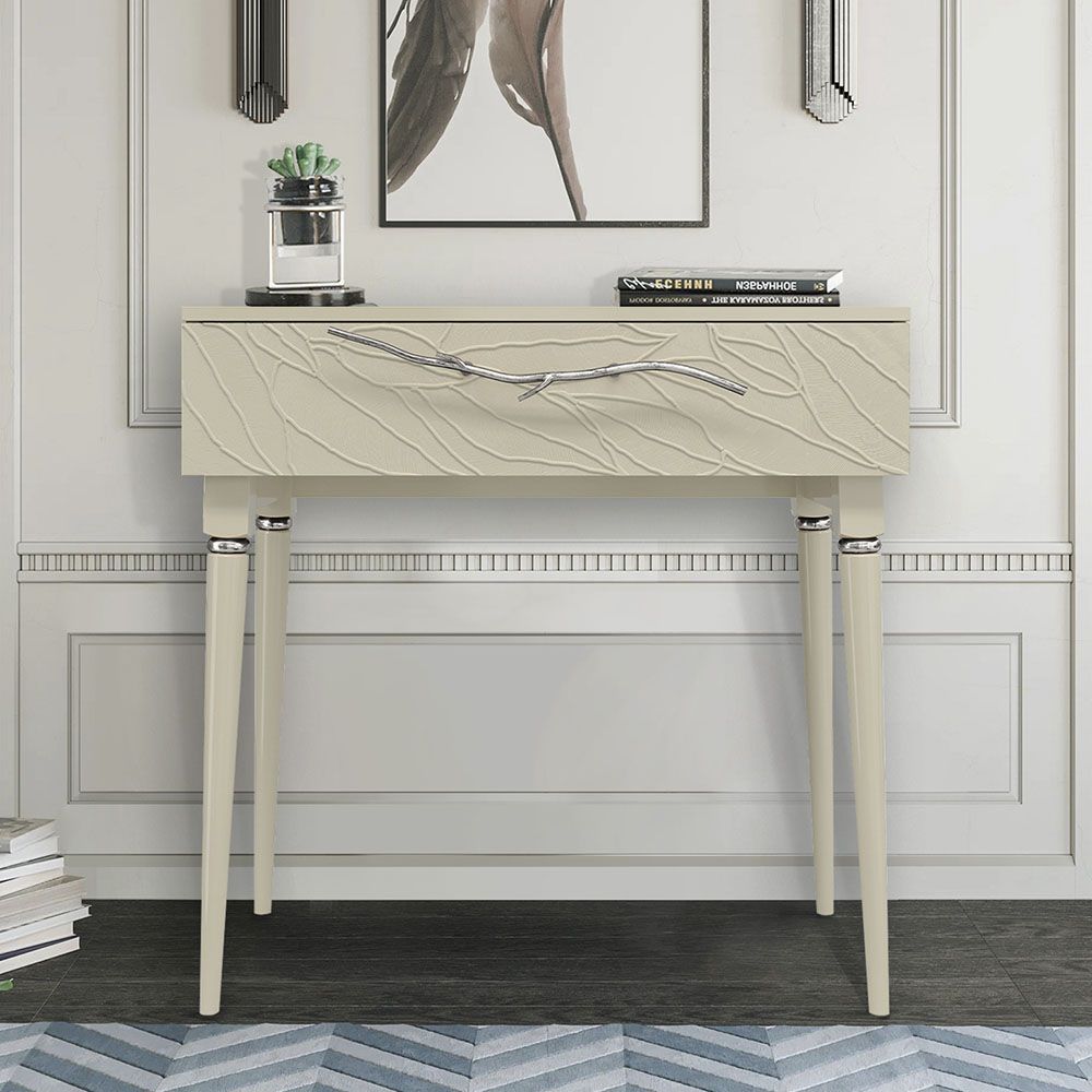 Консоль Арт Колор leaves Классик Сильвер Серый шелк