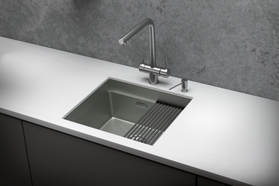 Granula KS-5045U, СТАЛЬ МАТОВАЯ , стальная кухонная мойка KITCHEN SPACE