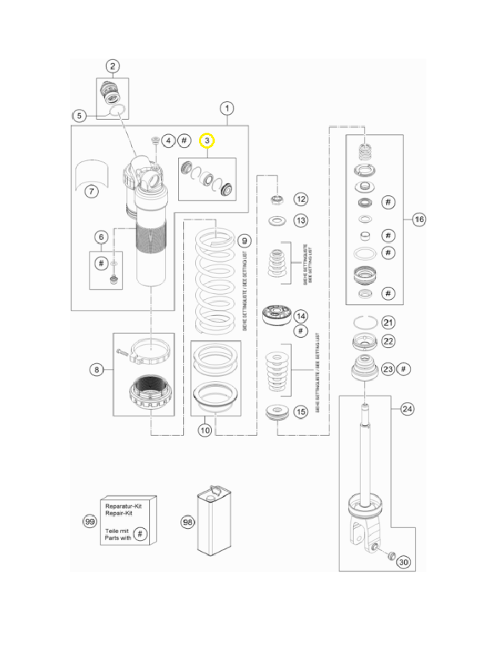 Подшипник амортизатора верхн. KTM, HQV 12mm