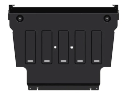 Защита картера двигателя, КПП (2 мм, сталь) для Geely Coolray SX11 2020- (V = 1.5T AT FWD), Belgee X50 2023- Sheriff.28.4448