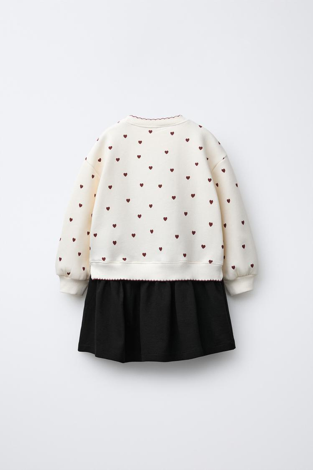 ZARA КОМБИНИРОВАННОЕ ПЛАТЬЕ MINNIE MOUSE © DISNEY, ЭКРЮ