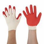 Перчатки хлопчатобумажные износостойкие ОДИНАРНЫЙ облив, 13 класс, КОМПЛЕКТ 100 ПАР, LAIMA ЛЮКС