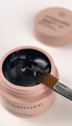 Луи Филипп Paint gel Black - Гель-краска с липким слоем для дизайна, 5гр